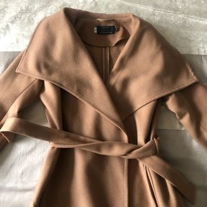 ONLY Belted Wrap Coat in Camel XS